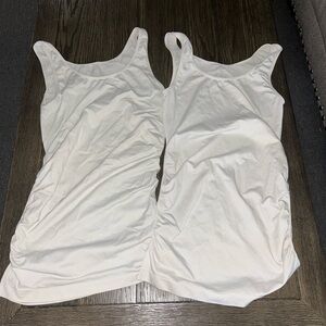 😍Lot of 2 Women's maternity White Tank Tops